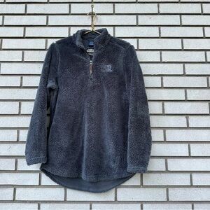 Charles River Honda Gray Sherpa Fleece Quarter Zip Pullover Teddy Jacket M